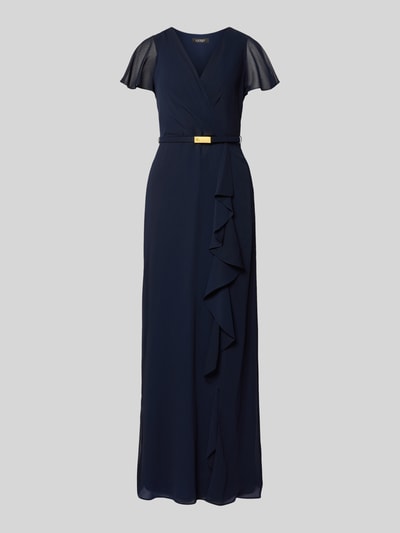 Lauren Ralph Lauren Getailleerde avondjurk met vlindermouwen model 'FARRYSH' Marineblauw - 2