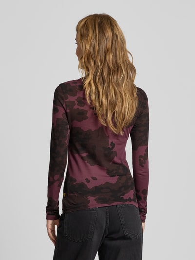 G-Star Raw Longsleeve mit geripptem Rundhalsausschnitt Bordeaux 5