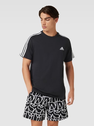 ADIDAS SPORTSWEAR T-shirt z wyhaftowanym logo Czarny 4