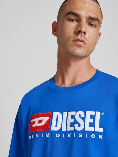 Diesel T-Shirt mit Label-Stitching Blau 3