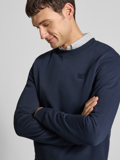 Scotch & Soda Sweatshirt mit gerippten Abschlüssen Marine 3