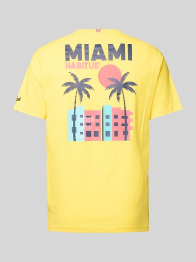 MC2 Saint Barth T-shirt z nadrukiem ze sloganem Żółty 3
