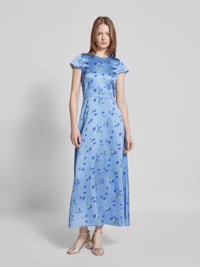 HUGO Midikleid mit Kappärmeln Modell 'Kamela' Hellblau 4