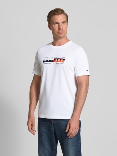 Tommy Hilfiger Regular Fit T-Shirt aus reiner Baumwolle Weiss 4