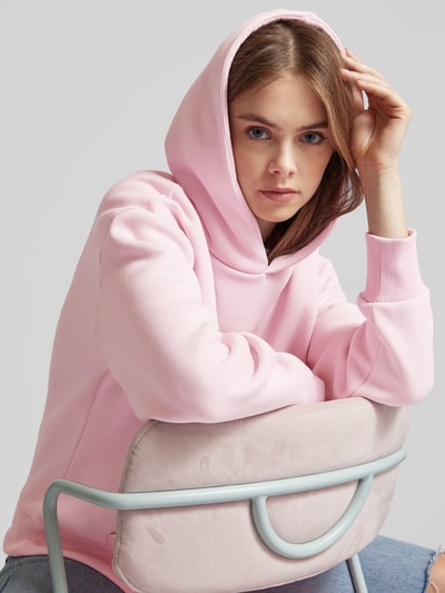 Review Hoodie met labelstitching Roze - 3