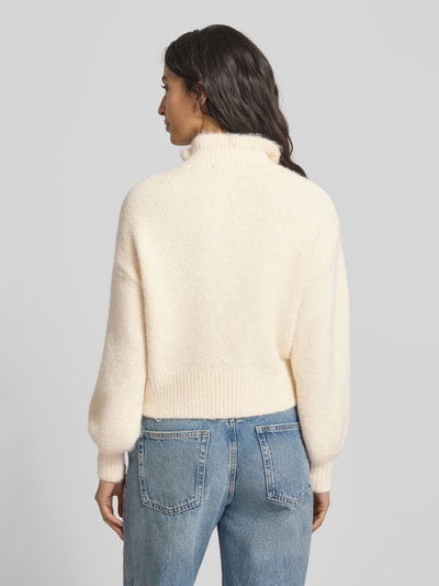 Zero Gebreide pullover met opstaande kraag Ecru - 5