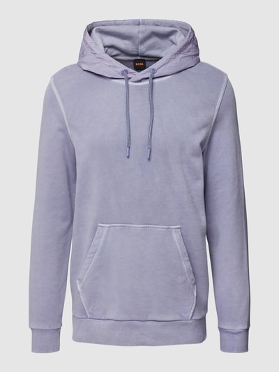 BOSS Orange Hoodie mit Label-Stitching Modell 'Welonhood' Flieder meliert 2