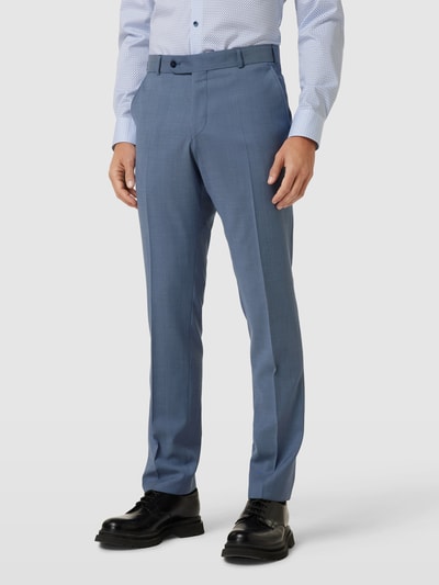 Wilvorst Pantalon met paspelzakken aan de achterkant Bleu - 4