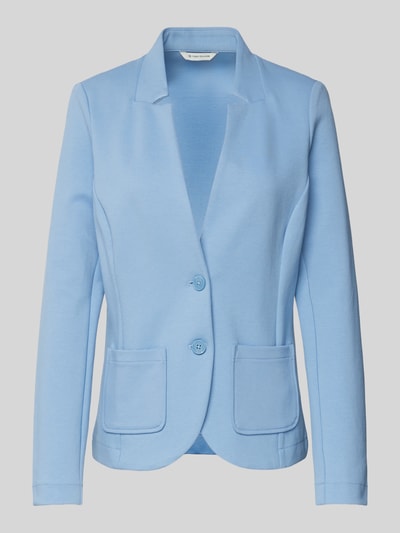 Tom Tailor Regular Fit Blazer mit Baumwoll-Anteil Hellblau 1