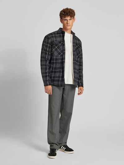 Jack & Jones Loose Fit Chinohose mit Bundfalten Modell 'KARL BANKS' Dunkelgrau 1