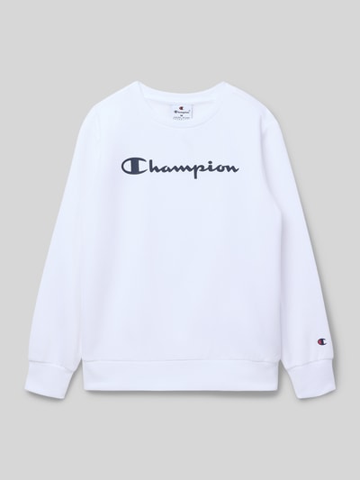 CHAMPION Sweatshirt mit Label-Print Weiss 1