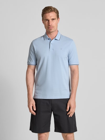 bugatti Koszulka polo z krótką listwą guzikową Jasnoniebieski 4