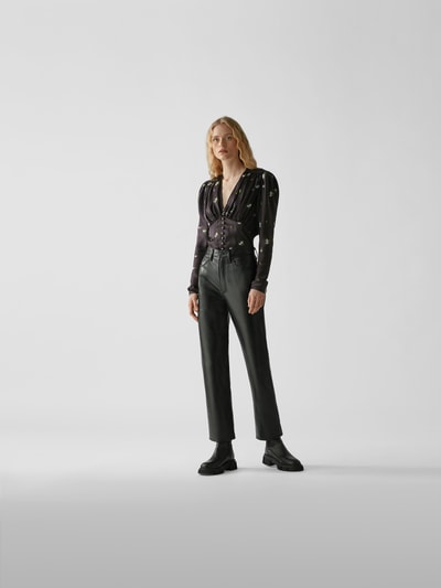 Paco Rabanne Bluse mit Stickerei Schwarz 1
