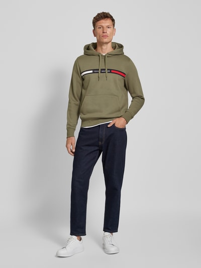 Tommy Hilfiger Hoodie mit Label-Stitching Oliv 1