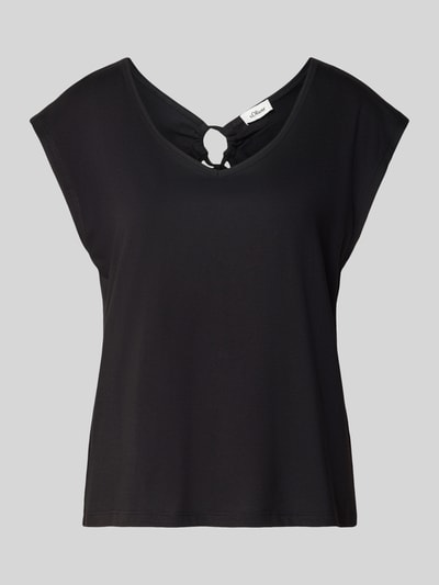 s.Oliver RED LABEL Loose Fit T-Shirt aus Baumwoll-Modal-Mix BLACK 2