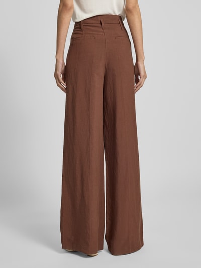 Christian Berg Woman Selection Wide Leg Bundfaltenhose mit Gürtelschlaufen Schoko 5