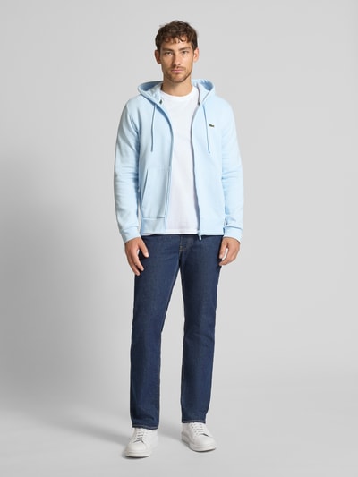 Lacoste Bluza rozpinana o kroju regular fit z mieszanki bawełny Jasnoniebieski 1