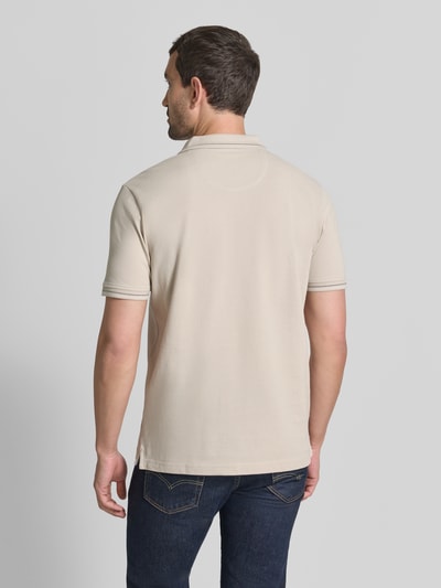 Fynch-Hatton Regular Fit Poloshirt mit Label-Stitching Offwhite 5