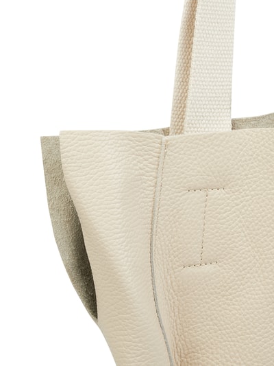 Lara Lauren Shopper van leer, model 'Boho' Ecru - 4