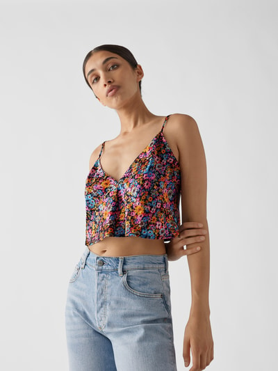 Stella Mc Cartney Crop Top mit floralem Muster Pink 3