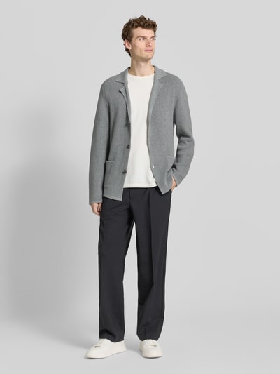 RAGMAN Strickjacke mit Knopfleiste Hellgrau 1