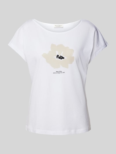 Marc O'Polo T-shirt met labelprint Offwhite - 2