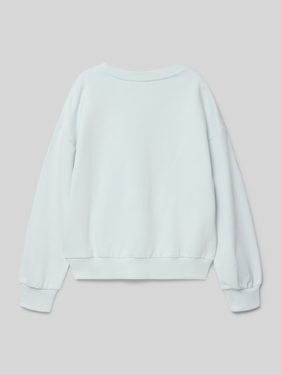 Mango Oversized Sweatshirt mit Label-Detail Hellblau 3