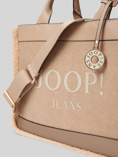 JOOP! Jeans Torba shopper z nadrukiem z logo model ‘calduccio’ Beżowy 3