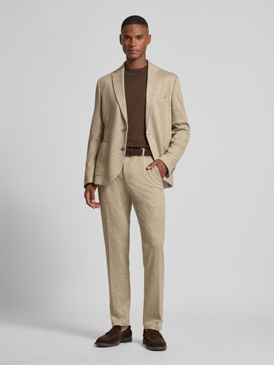 Zuitable Slim fit broek met linnen Beige - 1