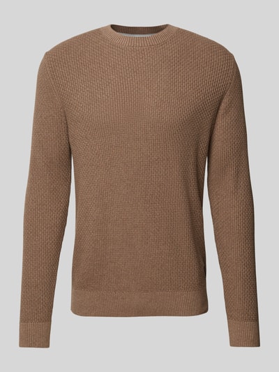 s.Oliver RED LABEL Regular fit pullover met structuurmotief Hazelnoot - 2