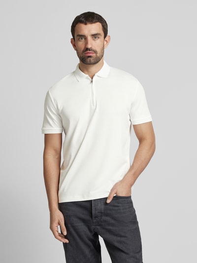 SELECTED HOMME Poloshirt mit kurzem Reißverschluss Weiss 4