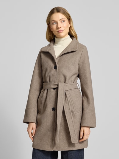 B.Young Mantel mit Bindegürtel Modell 'Cilia' Beige Melange 4