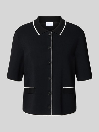 Jake*s Collection Kurtka z dzianiny z listwą guzikową Czarny 2