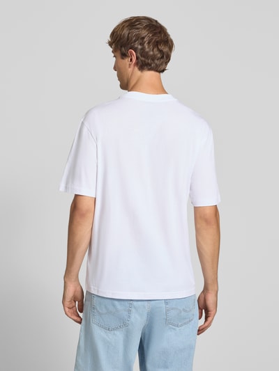 HUGO Blue t-shirt o kroju regular fit z czystej bawełny model 'Naxter' Złamany biały 5
