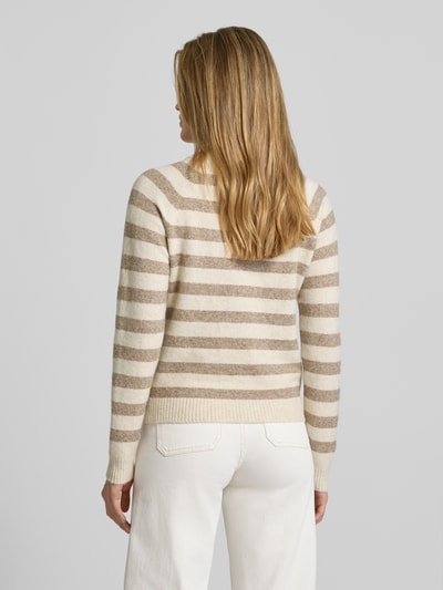 Vero Moda Regular Fit Strickpullover mit Raglanärmeln Modell 'DOFFY' Beige 5