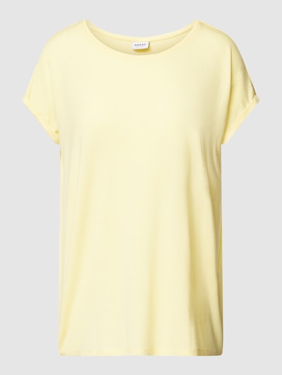 Vero Moda T-shirt z okrągłym dekoltem model ‘PLAIN’ Jasnożółty 2