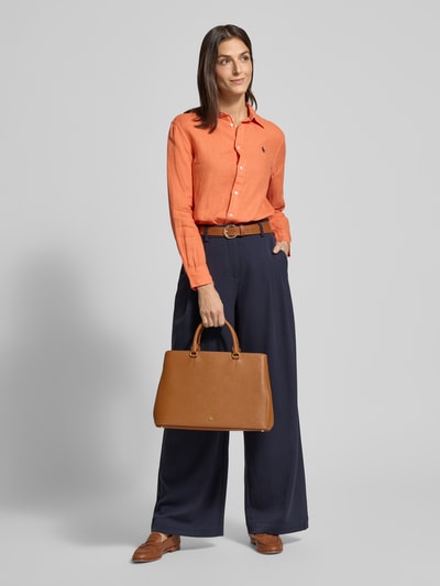 Lauren Ralph Lauren Handtasche mit Logo-Applikation Modell 'HANNA' Cognac 1