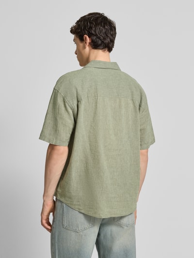 Only & Sons Relaxed fit vrijetijdsoverhemd met 1/2-mouwen, model 'CAIDEN' Lichtgroen - 5