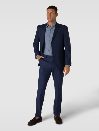 BOSS Performance fit vrijetijdsoverhemd met all-over motief, model 'Hank' Blauw - 1