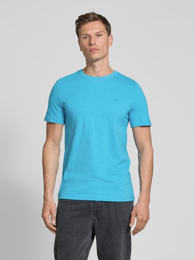 s.Oliver RED LABEL Regular fit T-shirt van puur katoen Oceaanblauw - 4