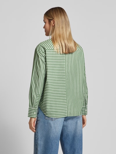 Marc O'Polo Denim Overhemdblouse met knoopsluiting Grasgroen - 5