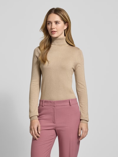 Vero Moda Slim fit coltrui van viscosemix, model 'HAPPYSHINE' Zilver - 4