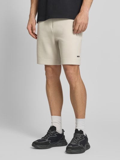 BOSS Green Regular Fit Sweatshorts aus Baumwoll-Mix Modell 'JT_GLOBE' Sand 4