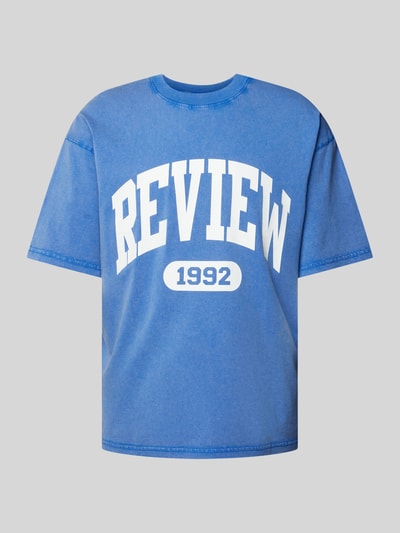 REVIEW T-shirt z nadrukiem z logo Królewski niebieski 2