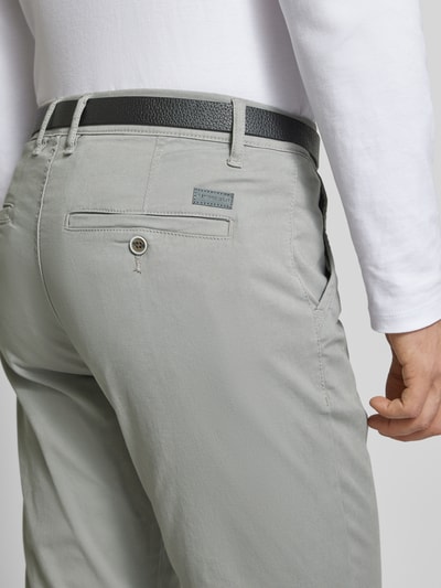 Lindbergh Clasic stretch fit chino met riem Middengrijs - 3