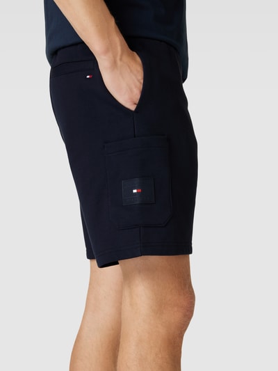 Tommy Hilfiger Sweatshorts met labelprint Marineblauw - 3