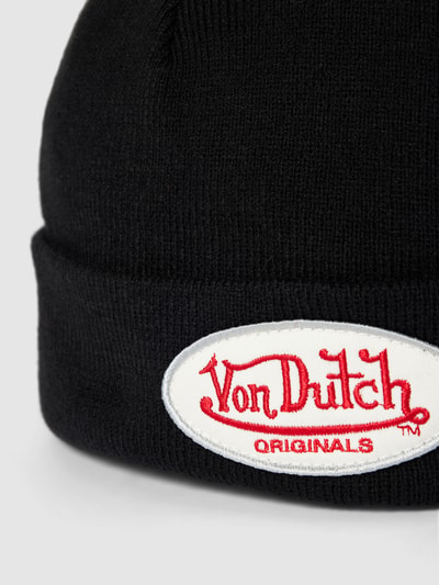 Von Dutch Beanie mit Label-Patch Modell 'CONNY' Black 2