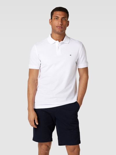 Christian Berg Men Poloshirt mit Logo-Stitching Weiss 4