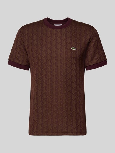Lacoste Regular Fit T-Shirt aus Baumwoll-Mix Bordeaux 1