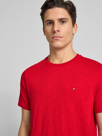 Tommy Hilfiger T-shirt met labelstitching Rood - 3